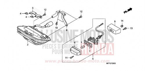 FEU ARRIERE CB1300SAA de 2010